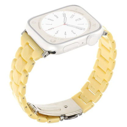 For Apple Watch Series 9 8 7 41mm / 6 5 4 SE (2023) SE (2022) SE 40mm / 3 2 1 38mm Resin Bands 3-Bead Watch Strap