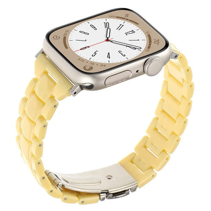 For Apple Watch Series 9 8 7 41mm / 6 5 4 SE (2023) SE (2022) SE 40mm / 3 2 1 38mm Resin Bands 3-Bead Watch Strap
