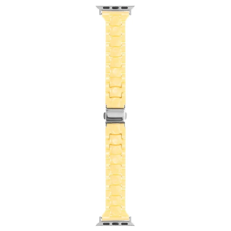 For Apple Watch Series 9 8 7 41mm / 6 5 4 SE (2023) SE (2022) SE 40mm / 3 2 1 38mm Resin Bands 3-Bead Watch Strap