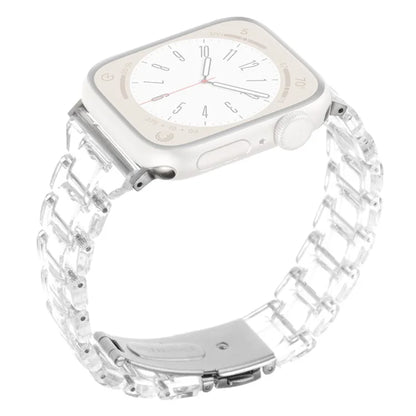 For Apple Watch Series 9 8 7 41mm / 6 5 4 SE (2023) SE (2022) SE 40mm / 3 2 1 38mm Resin Bands 3-Bead Watch Strap