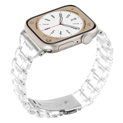 For Apple Watch Series 9 8 7 41mm / 6 5 4 SE (2023) SE (2022) SE 40mm / 3 2 1 38mm Resin Bands 3-Bead Watch Strap