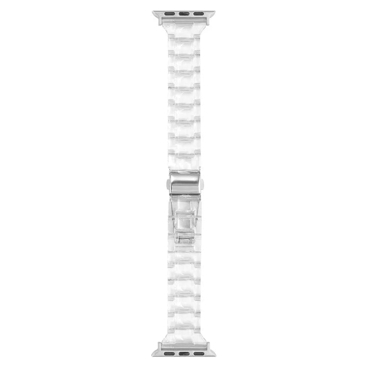 For Apple Watch Series 9 8 7 41mm / 6 5 4 SE (2023) SE (2022) SE 40mm / 3 2 1 38mm Resin Bands 3-Bead Watch Strap