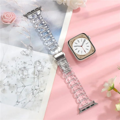 For Apple Watch Series 9 8 7 41mm / 6 5 4 SE (2023) SE (2022) SE 40mm / 3 2 1 38mm Resin Bands 3-Bead Watch Strap