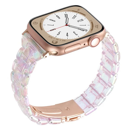 For Apple Watch Series 9 8 7 41mm / 6 5 4 SE (2023) SE (2022) SE 40mm / 3 2 1 38mm Resin Bands 3-Bead Watch Strap
