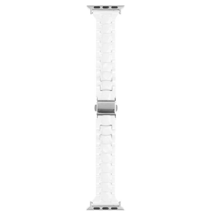 For Apple Watch Series 9 8 7 41mm / 6 5 4 SE (2023) SE (2022) SE 40mm / 3 2 1 38mm Resin Bands 3-Bead Watch Strap