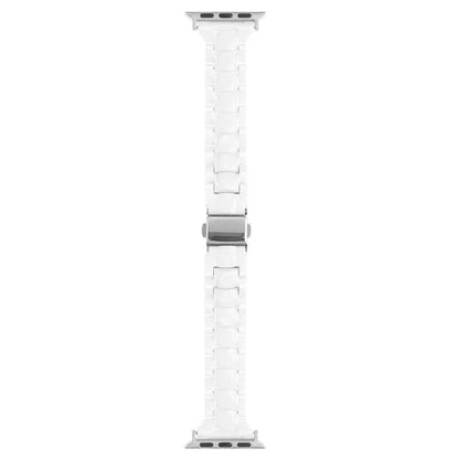 For Apple Watch Series 9 8 7 41mm / 6 5 4 SE (2023) SE (2022) SE 40mm / 3 2 1 38mm Resin Bands 3-Bead Watch Strap