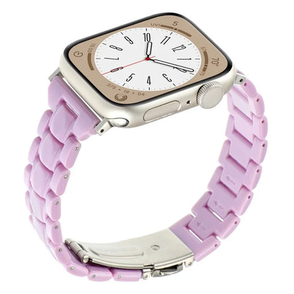 For Apple Watch Series 9 8 7 41mm / 6 5 4 SE (2023) SE (2022) SE 40mm / 3 2 1 38mm Resin Bands 3-Bead Watch Strap