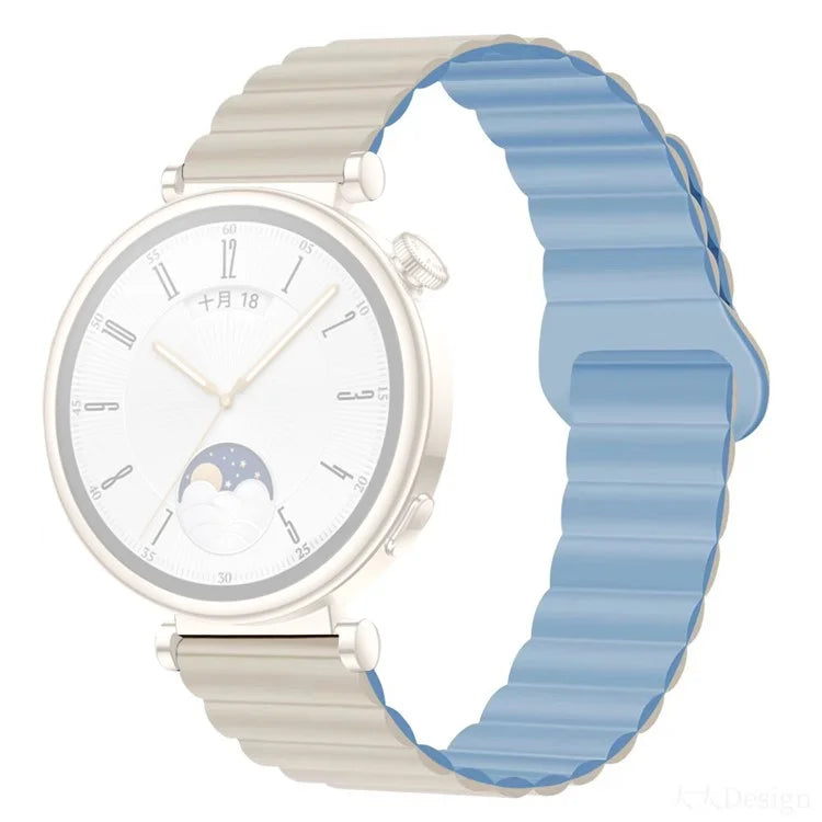 For Garmin Forerunner 265S / 255S / Venu 2S Silicone Watch Band 18mm Magnetic Wrist Strap