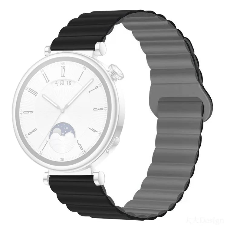 For Garmin Forerunner 265S / 255S / Venu 2S Silicone Watch Band 18mm Magnetic Wrist Strap