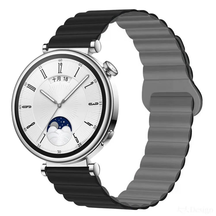 For Garmin Forerunner 265S / 255S / Venu 2S Silicone Watch Band 18mm Magnetic Wrist Strap
