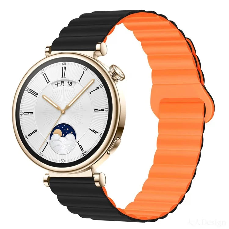 For Garmin Forerunner 265S / 255S / Venu 2S Silicone Watch Band 18mm Magnetic Wrist Strap