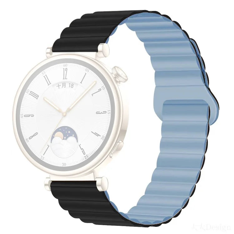 For Garmin Forerunner 265S / 255S / Venu 2S Silicone Watch Band 18mm Magnetic Wrist Strap