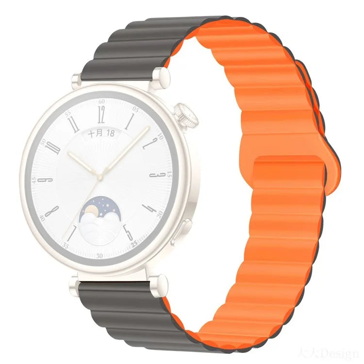 For Garmin Forerunner 265S / 255S / Venu 2S Silicone Watch Band 18mm Magnetic Wrist Strap