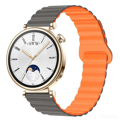 For Garmin Forerunner 265S / 255S / Venu 2S Silicone Watch Band 18mm Magnetic Wrist Strap