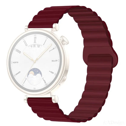 For Garmin Forerunner 265S / 255S / Venu 2S Silicone Watch Band 18mm Magnetic Wrist Strap