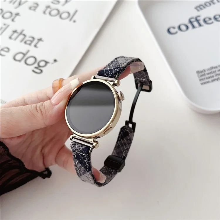 20mm Universal Replacement Wrist Band Magnetic Buckle Canvas Watch Strap