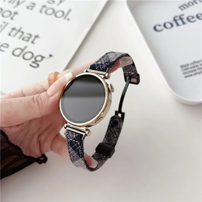 20mm Universal Replacement Wrist Band Magnetic Buckle Canvas Watch Strap