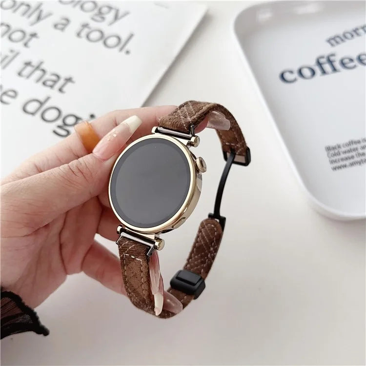 20mm Universal Replacement Wrist Band Magnetic Buckle Canvas Watch Strap