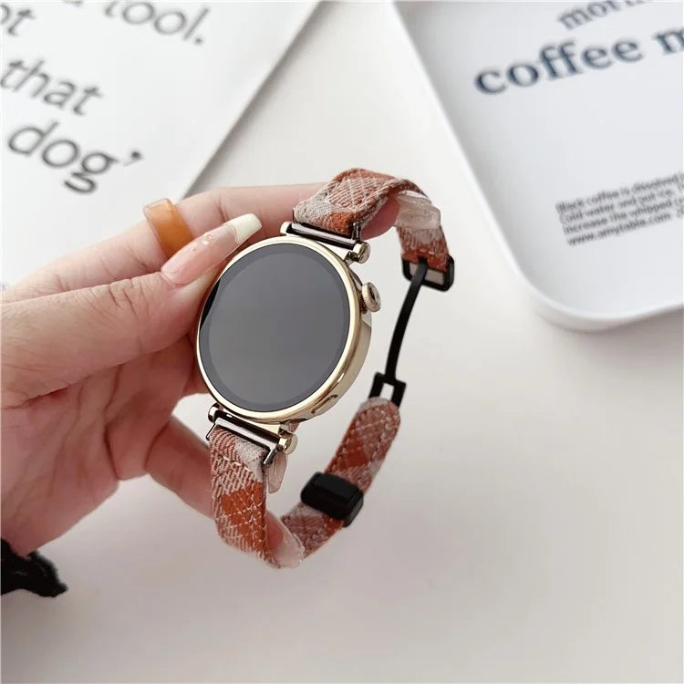 20mm Universal Replacement Wrist Band Magnetic Buckle Canvas Watch Strap