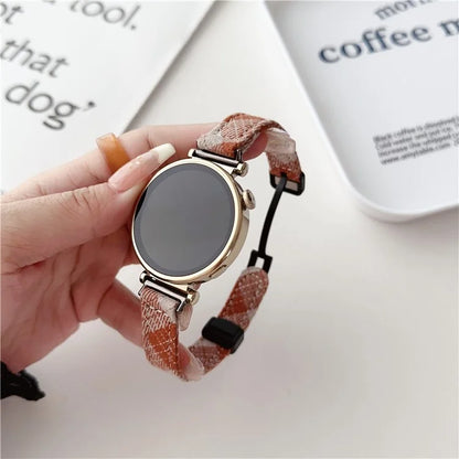 20mm Universal Replacement Wrist Band Magnetic Buckle Canvas Watch Strap