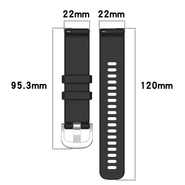 For Xiaomi Watch S3 / Huawei Watch 2 Pro / Honor Watch 4 Pro Watch Band 22mm Silicone Watch Strap