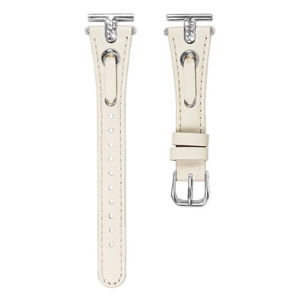 For Huami Amazfit Youth Edition 20mm Replacement Strap Genuine Cow Leather Silver Connector Watch Band