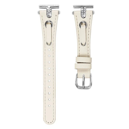 For Huawei Watch 2  /  GT 2 42mm  /  GT 3 42mm Watchband Genuine Cow Leather Wrist Strap (Silver Connector)
