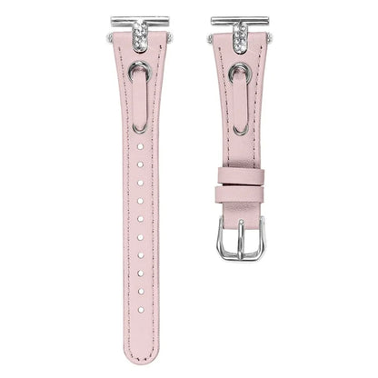 For Garmin Vivomove / Vivomove HR Watch Band Replacement Genuine Cow Leather Strap with Silver Buckle