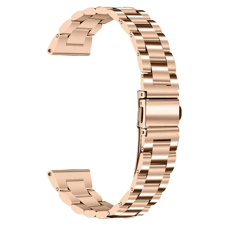 For Samsung Galaxy Watch5 / Watch4 316L Stainless Steel 3-Bead Watch Strap 20mm Replace Band