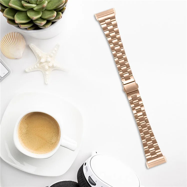 For Samsung Galaxy Watch5 / Watch4 316L Stainless Steel 3-Bead Watch Strap 20mm Replace Band