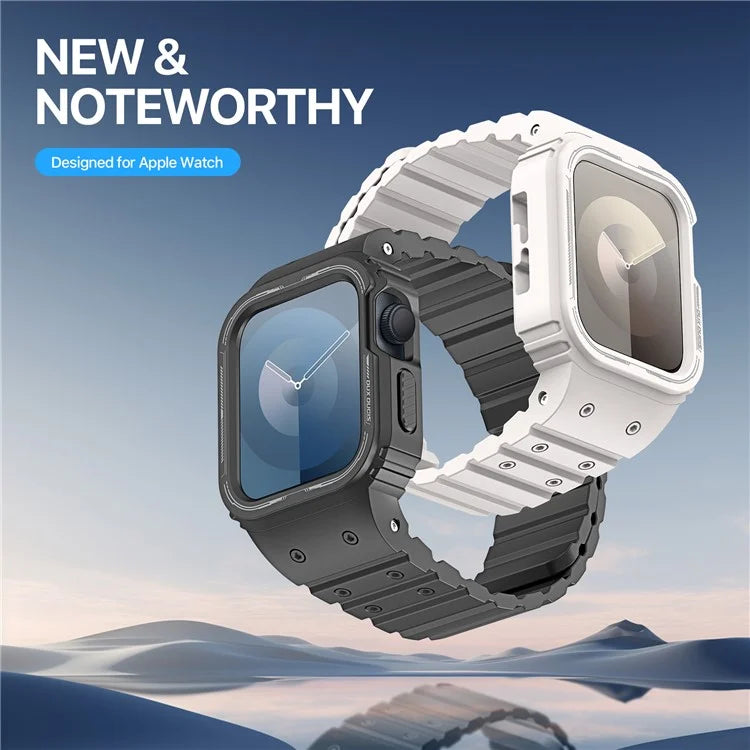 DUX DUCIS OA Series For Apple Watch 9 8 7 45mm  /  SE (2023)  /  SE (2022)  /  SE  /  6 5 4 44mm  /  3 2 1 42mm Watch Strap with Case