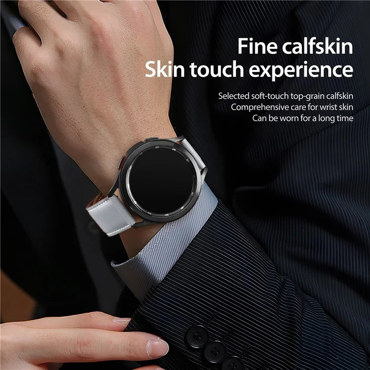 DUX DUCIS YA Series for Samsung Galaxy Watch3 45mm  /  Huawei Watch Ultimate Genuine Cow Leather Strap 22mm Watch Band
