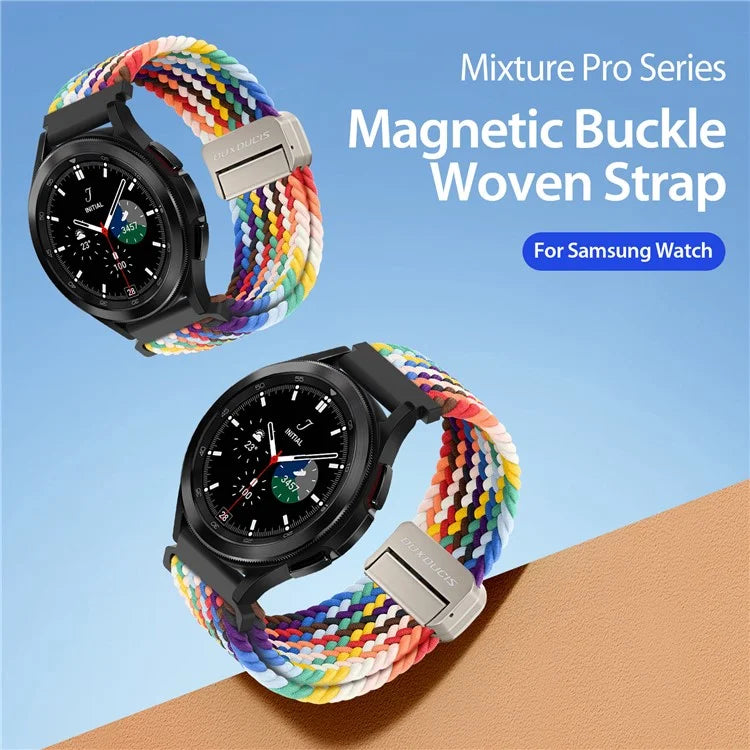 DUX DUCIS Mixture Pro Series Nylon Woven Strap for Samsung Galaxy Watch6  /  Watch5  /  Huawei Watch GT3 Magnetic Buckle 20mm Watchband