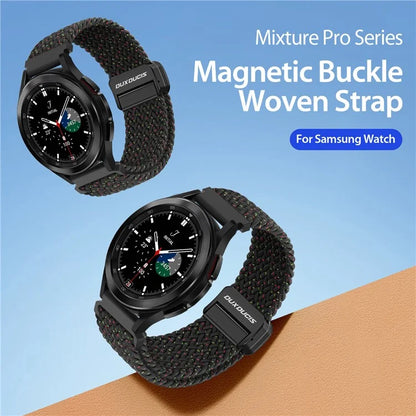 DUX DUCIS Mixture Pro Series Nylon Woven Strap for Samsung Galaxy Watch3 45mm / Huawei Watch Ultimate Magnetic Buckle 22mm Watchband