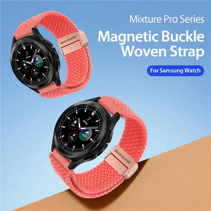 DUX DUCIS Mixture Pro Series Nylon Woven Strap for Samsung Galaxy Watch3 45mm / Huawei Watch Ultimate Magnetic Buckle 22mm Watchband