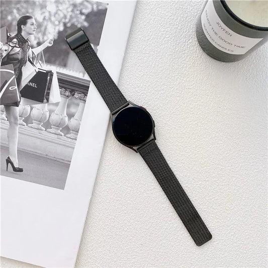 For Samsung Galaxy Watch6 / Garmin Venu Sq 2 Watch Band 20mm  Stainless Steel Strap