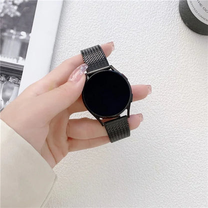 For Samsung Galaxy Watch6 / Garmin Venu Sq 2 Watch Band 20mm  Stainless Steel Strap
