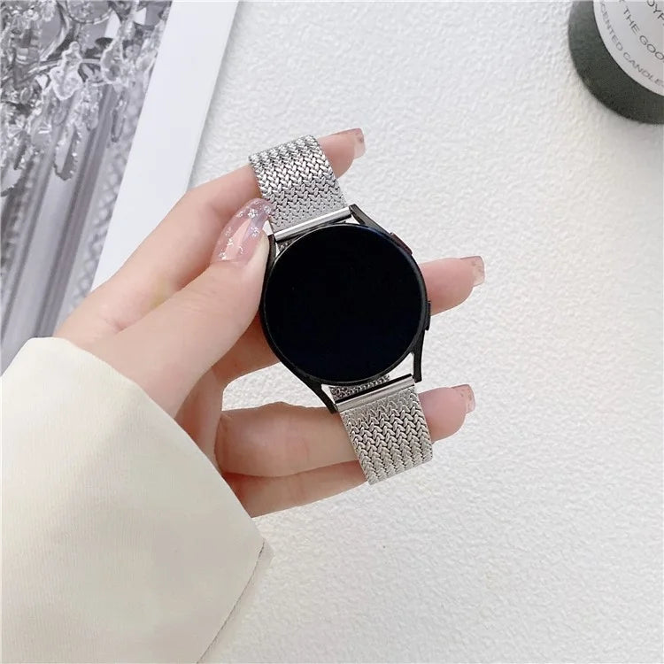 For Samsung Galaxy Watch6 / Garmin Venu Sq 2 Watch Band 20mm  Stainless Steel Strap