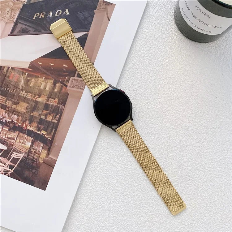 For Samsung Galaxy Watch6 / Garmin Venu Sq 2 Watch Band 20mm  Stainless Steel Strap