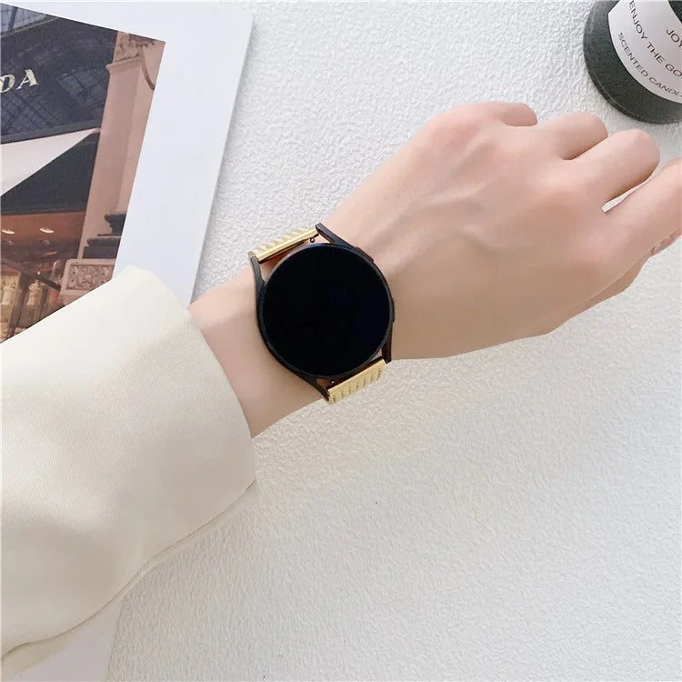 For Samsung Galaxy Watch6 / Garmin Venu Sq 2 Watch Band 20mm  Stainless Steel Strap