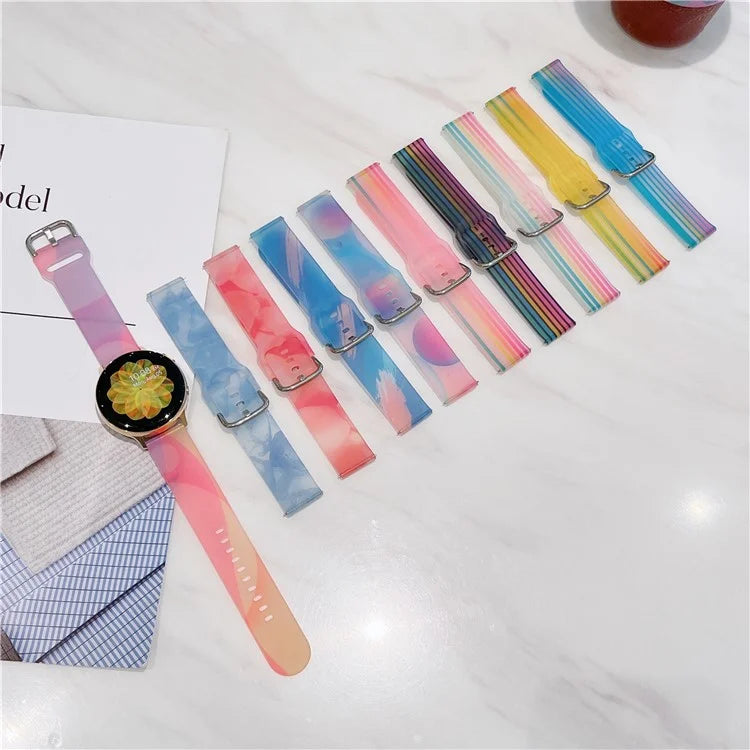 For Samsung Gear S3 Classic / Garmin Vivoactive 4 Silicone Watch Band 22mm Matte Replacement Straps