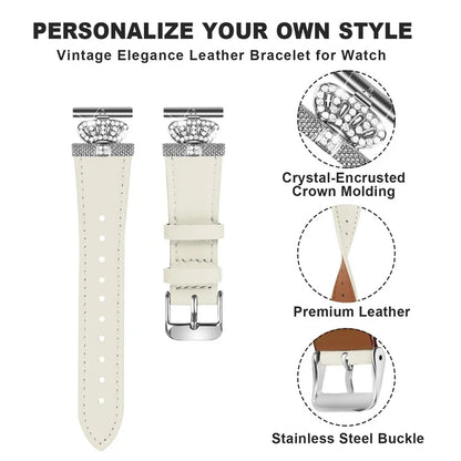 For Motorola Moto 360 42mm (2nd gen) Silver Buckle Watch Band Rhinestone Decor Cowhide Strap