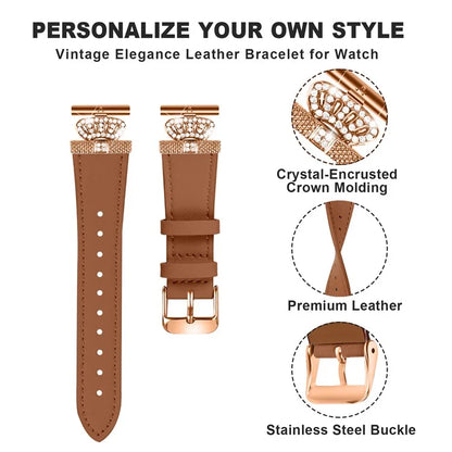 For Huawei Watch 2  /  GT 2 42mm  /  GT 3 42mm Watch Band Genuine Cow Leather Wrist Strap with Rose Gold Connector