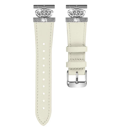 For Huawei Watch 2  /  GT 2 42mm  /  GT 3 42mm Band Replacement Genuine Cow Leather Strap with Silver Connector