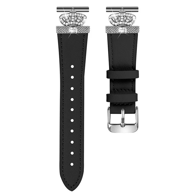For Huawei Watch 2  /  GT 2 42mm  /  GT 3 42mm Band Replacement Genuine Cow Leather Strap with Silver Connector