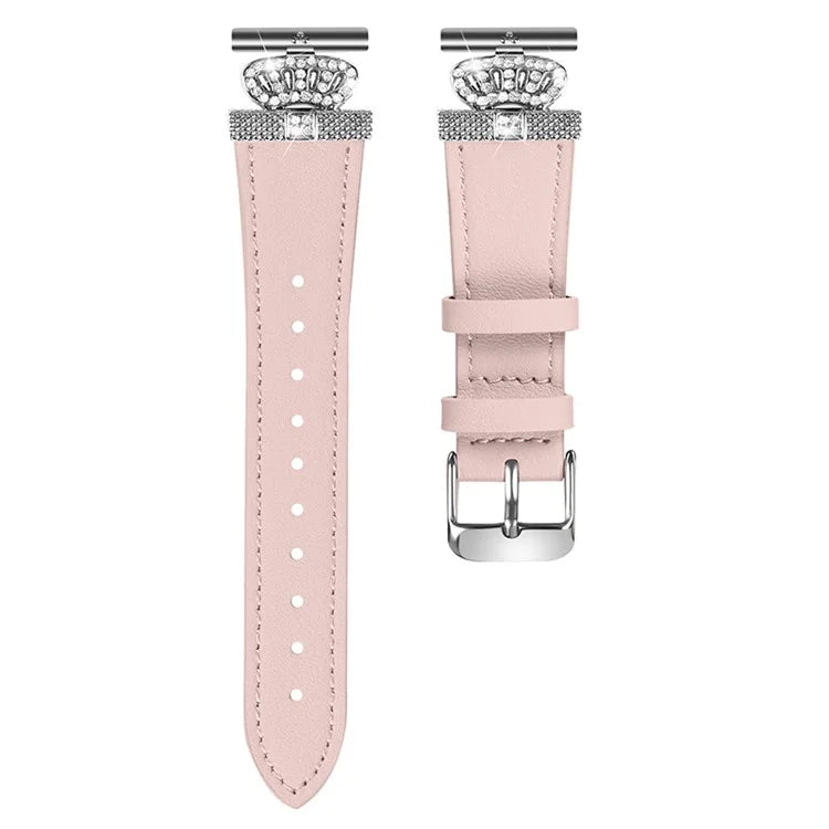 For Huawei Watch 2  /  GT 2 42mm  /  GT 3 42mm Band Replacement Genuine Cow Leather Strap with Silver Connector