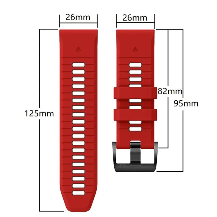 For Garmin Fenix 7X Pro / Fenix 7X Dual-Colors Sport Strap Silicone Breathable Wristband
