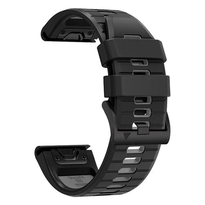 For Garmin Fenix 7X Pro / Fenix 7X Dual-Colors Sport Strap Silicone Breathable Wristband