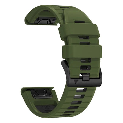 For Garmin Fenix 7X Pro / Fenix 7X Dual-Colors Sport Strap Silicone Breathable Wristband