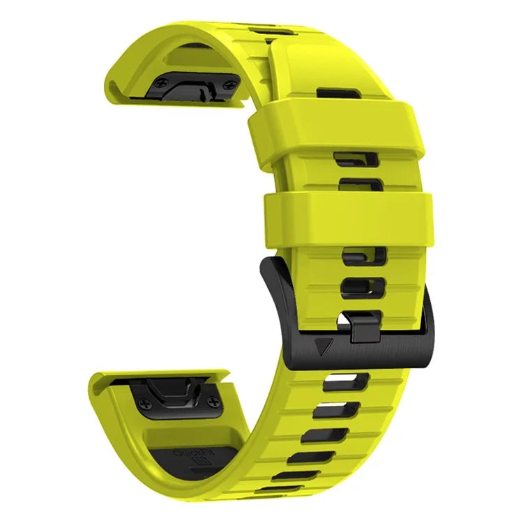 For Garmin Fenix 7X Pro / Fenix 7X Dual-Colors Sport Strap Silicone Breathable Wristband
